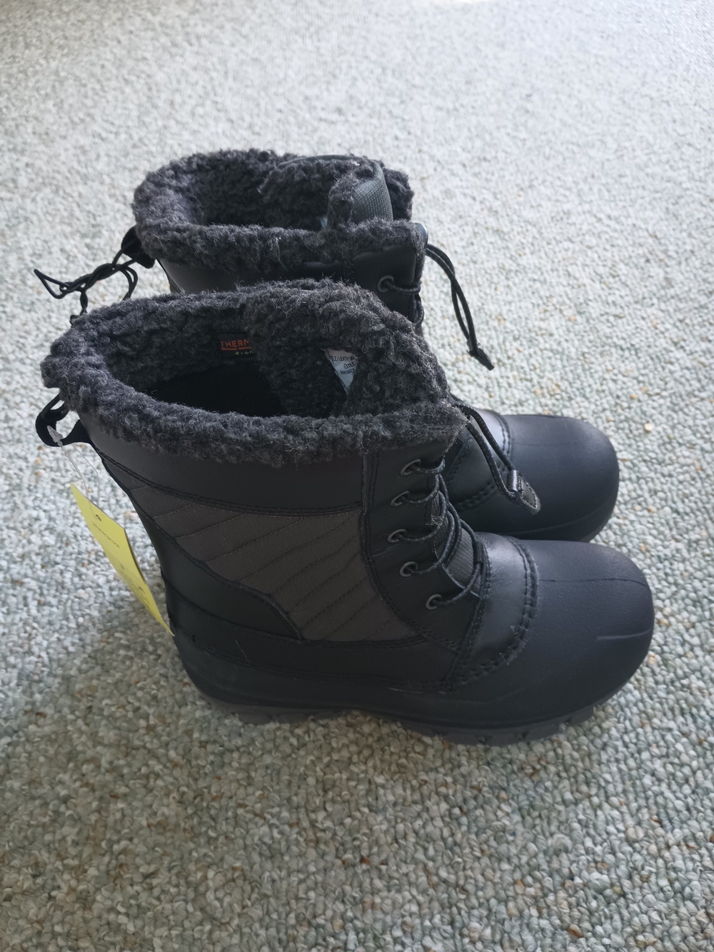 Kids All in Motion Skylar Black Winter Snow Boots with Cozy Fleece Lining 3